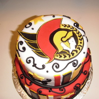 Ottawa Senators Birthday Cake Ottawa Senators Birthday Cake for my husband's 40th! Dark chocolate cake filled and iced with chocolate ganache. Marshmallow fondant...