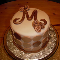 Going Away Cake Made this for a co-worker who was leaving. I wanted something a little masculine, but I added a few Duff roses because I wanted to try them...