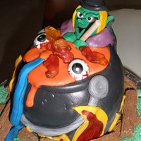 Witch Stiring Cauldron- From One Of Debbie Brown's Books 