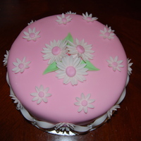 Daisy Birthday Cake I made this for my mom's birthday. The cake is chocolate with raspberry buttercream and raspberry fondant. The daisies and other...