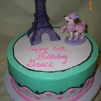 Pink Poodle Cake topper and design from celebrate express.