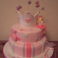 Princess Birthday Cake I made this for my friends little girl, 'Princess Emily!'. This was my second tiered cake and I was really happy with the end...