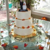 October Wedding October wedding....buttercream and gumpaste leaves/rope..topper provided by couple