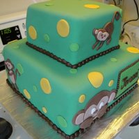 Monkey Baby Shower fondant decorations