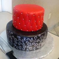 Hand Painted Quilted Shower Cake 