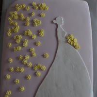 Bride Silhouette With Flowers A bride silhouette I completed for a family friend - MMF with Raspberry Cream Cheese Mousse - mmmmm delicious!