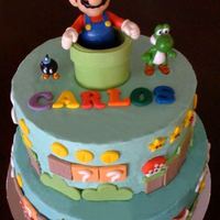 Super Mario And Friends Both of the cakes are covered with Buttercream frosting. The bits and pieces of the deco are all made from fondant. I enjoyed making the...