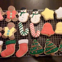 Ho! Ho! Christmas Cookies Vanilla cookies covered with fondants deco