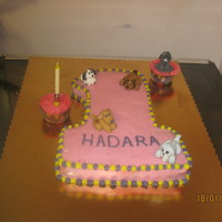 One Year Old Puppies My one year old daughter LOVEs dogs, in fact her first word was dog. This cake (and "buttercream" are dairy-free as she is...