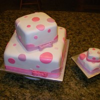 Pink Polka Dots With Smash Cake This was for a one-year old's birthday so they wanted a smash cake that was just like the big cake. This was my first attempt at using...