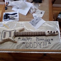 Bass Guitar Birthday Cake 