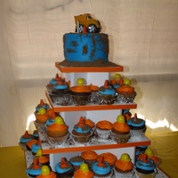 1St Birthday Construction Cupcakes 