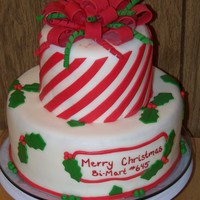Merry Christmas! My first Christmas cake, for my company party.