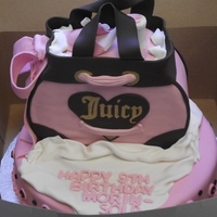 Juicy Couture Bag Here is my first attempt at a Juicy Couture bag. DH helped with templates.