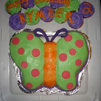 Butterfly I made this cake for my daughter's second birthday. It matched her birthday theme. She loved it.