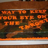 Way To Keep Your Eye On The Target! I made this for my baby sister's college graduation party. Everyone wore camo to the party! It was a blast and a cute theme.
