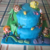 Inspired By Cake On Net Jungle cake for my grandsons 2nd birthday but could be adapted for anyone...Had to include the duoks as he crazzzzy about them :-)
