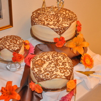 Wedding Cake In Cream Cheese Icing A wedding cake for Vanessa entirely done in cream cheese icing, 12" Italian Cream Cake with toasted coconut and almonds inside, 9&quot...