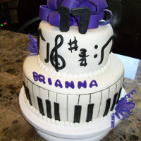 Musical Birthday I did this cake for a friend who's daughter was turning 17. The cake is chocolate filled with strawberry, covered with buttercream and...