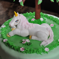 Unicorn Under Tree My daughter requested a unicorn birthday cake for her seventh birthday. It is all fondant. I hadn't discovered tylose powder yet, so...