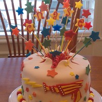 Star Explosion This cake was a challenge, mostly because it was done in someone else's kitchen. It was an eggless chocolate cake with chocolate...