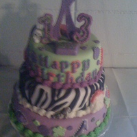 Zebra Cake I had free rain on this one and I had fun. The little girl I did this for is a girly girl and she really loved it.