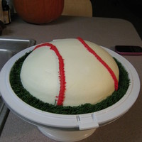 Baseball Chocolate cake with buttercream icing