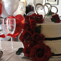 My First Wedding Cake My brothers wedding cake vanilla cake with dark chocolate ganache and strawberry filling with a framboise simple syrup
