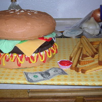 Birthday Burger & Fries Birthday Cake Burger and Pound Cake Fries