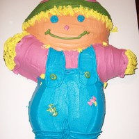 Scarecrow Just a simple scarecrow done for a church cake-walk. Done in buttercream icing.