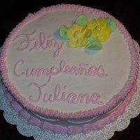 Daffodil Cake The flowers and leaves are made from royal icing.