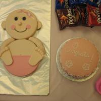 Baby Girl Cake And Congrats Baby Shower Cake These were 2 cakes I made for a coworker's work baby shower. The little girl cake (from the Wilton website) is vanilla cake with Ice N...