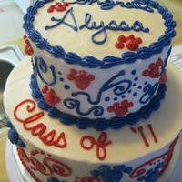 Bulldagws Graduation Cake High school grad cake.