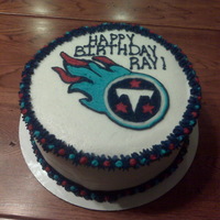 Tennessee Titans 8" round, all buttercream