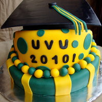 Uvu Graduation Cake I made this for a friend who wanted to celebrate her husband's graduation from Utah Valley University.