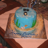 Scuba Cake white chocolate cake with fondant and buttercream