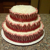 Peppermint Christmas Saw something like this in a magazine and tried to replicate it in my own way. REd Velvet cake with cream cheese icing, surrounded by soft...