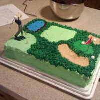 Golf Cake This is my first attempt at a creative cake, was happy how it turned out.