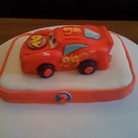 Lightning Mcqueen Birthday Cake This is a lightning mcqueen 3D cake made for my sons second birthday. First time i made a 3D cake since i'm really a newbie to baking...