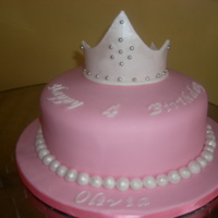 Princess Birthday Cake Princess birthday cake for Olivia, she loved the crown. It was a chocolate fudge cake,
