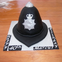 Policemans Helmet Cake This was a fun cake for a policemans 40th birthday