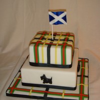 Scottish Groom's Cake Tartan groom's cake