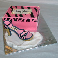 Jessica Simpson Shoe Cake This is a Jessica Simpson Shoe and Box. It was for a friend's daughters 25 birthday. I used rice crispy treats for the cork heel and...