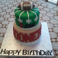 Ou Sooners Football Themed Birthday Cake Entirely edible. Covered in Fondarific Fondant (the best fondant I have ever used, and also best-tasting!). Fondant Football topper. This...