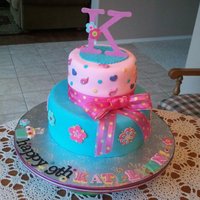 Girly Flowers Birthday Cake 9th Birthday cake for my niece. Since I am still working as a nurse, I didn't have the time to give this cake the extra custom work...