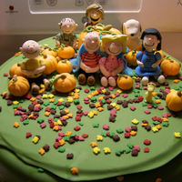 Great Pumpkin Wedding Shower Cake A Great Pumpkin themed Wedding Shower cake. All of the characters are made from fondant and gumpaste. The top may look a little wonky to...
