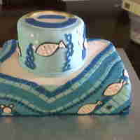 Blue Mosaic Sorry for the blurry picture (camara phone). This was so took so much time! but the person that received the cake was very suprised (in a...