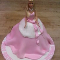 Barbie Cake Fondant Finish