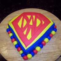 Father's Day Cake I saw a picture of a cake like this on the net and I thought I would try it. It was hard as heck to cut out the letters!