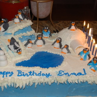 Penguin Birthday Cake Copied this from another cake site - my daughter loved making the penguins with me!